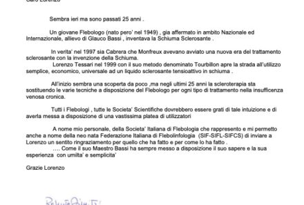 Lettera Aperta della Società Italiana di Flebologia (SIF-SIFL-SIFCS)